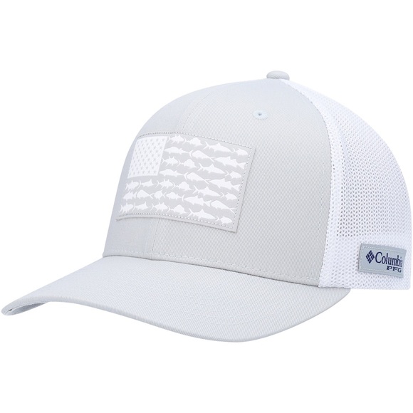 Men’s Columbia PFG Gray and White Hat S/M - Picture 1 of 6